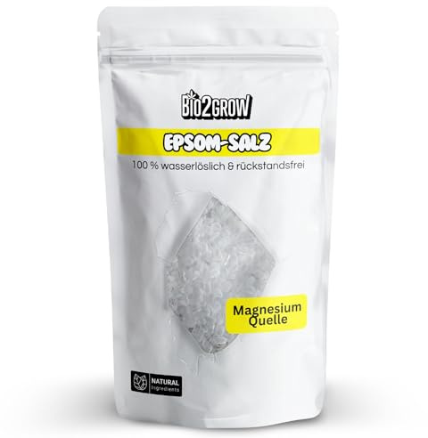 Bio2grow Epsom-Salz 1000 Gramm - Naturdünger mit Magnesium und Schwefel für verbesserte Nährstoffaufnahme & fördert Aroma & Geschmack