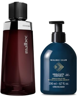 O Boticário | Malbec | Set Regalo Hombre | Perfume EDT + Loción Corporal | Set Regalo Hombre | Malbec Perfume EDT 100ml + Loción Corporal 200ml | Alcohol vínico | Vegano