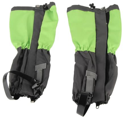 BSTCAR Ghetta da Sci, Stivali da Scarpe Ghette 1 Coppia di Ghette di Ghette per Ghette per Gigante Sportive per Esterni per Adulti Escursioni/Arrampicata/Camminata/Sci. (Verde)