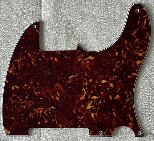Plektrumschutz für US-kompatible Fender Esquire Telecaster, 5-Loch-Rohling, Gitarren-Pickguard, Schlagplatte (4-lagig, rote Schildkröte)