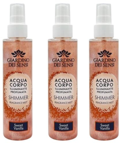 Giardino Dei Sensi Sweet Vanilla – Acqua Corpo Illuminante Profumata Shimmer Spray 150 ml– Effetto Shimmer Estivo & Pelle Luminosa (3)