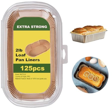 Loaf Pan Liners, 125Pcs Non-Stick Bread Pan Liners, Loaf Pan Parchment Liners, Paper Loaf Pans for Baking, 9x5 parchment paper