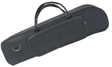 Trompeten Gigbag aus Oxford Gewebe mit 5mm Polsterung | Schwarz, Seitentasche und Verstellbarer Einzelgurt, Tragegriff, Leicht und Wasserabweisend