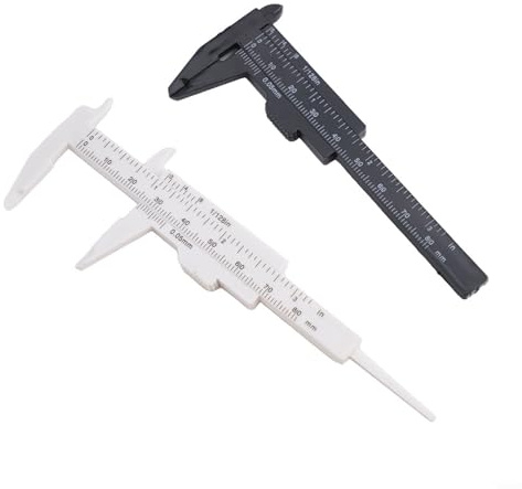 Schieblehre Mini 80 mm Kunststoff Lineal Mikrometer Werkzeug für genaue Abmessung und Dicke Messung