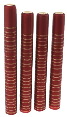 100 Pieces Shrink Sules Wine Bottle Sealing Cover Sleeves 32mm Burgundy Strips