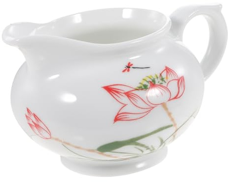 MOTHNUR Salsera De Leche De Cerámica Azul y Blanca Estilo Porcelana, Jarra Para Servir Salsa y Aderezos, Dispensador Multiusos Para Hogar y Restaurantes