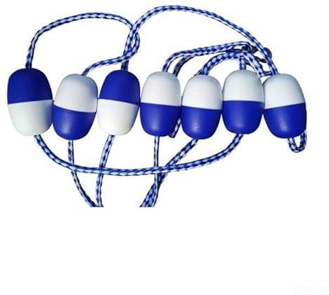 Kit de línea de flotación de seguridad para piscina de 16 pies con cuerda de nailon resistente y ganchos seguros para marcar zonas de natación y mejorar la seguridad