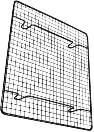 GARVALON Rejilla para Enfriar Pasteles y Pan Antiadherente Negra Estante de Secado para Galletas y Barbacoa Accesorio para Hornear y Enfriar Cocina y Exterior
