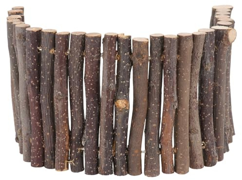 FOMIYES Clôture en Bois Naturel pour Petits Animaux de Compagnie, Clôture Multifonction 30 Cm, à Mâcher pour Hamsters, Hérissons et Reptiles, Accessoire Sécurisé pour Cage et Habitat