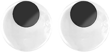 Yctze 2 Wackelaugen – Selbstklebendes Bastelzubehör für Lustige Projekte und Heimdekoration, Kühlschränke, Möbel, Kunsthandwerk und Mehr (Schwarz-Weiss #12)