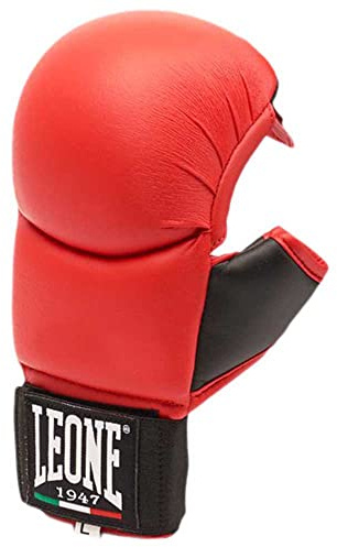 LEONE 1947, Karate Fit Handskar, Unisex vuxen, Röd, S, GK096