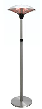 FAVEX - Parasol chauffant électrique Milan Rétractable - Extérieur - 3 Puissances de Chauffe - Économique - Résistant - 58,5 x 58,5 x170/ 205 cm