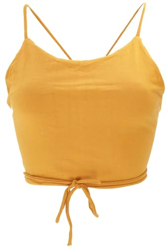 Guru-Shop, Goa Psytrance Bikinitopp, Boho Top, Pixi Top, Yogatop, slips, Toppar och T-shirts, Curcuma, S/M