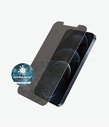 Panzer Glass Antibacterial privacy screen protector suitable for Apple iPhone 12 Pro Max, standard fit