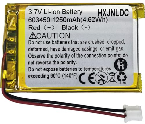 603450 Batterie au Lithium de Remplacement 3.7v 1250mAh pour PlayStation Casque-Micro sans Fil 3D PS4 Édition Gold Compatible avec Le contrôleur PS3 CECHZC2E CECHZC2J CECHZC2H CECHZC2A et CECHZC2U