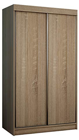 Mirjan24 Penderie Toplo 100 III - Armoire à portes coulissantes - Chêne Sonoma - Sans éclairage - 100 x 200 x 62 cm