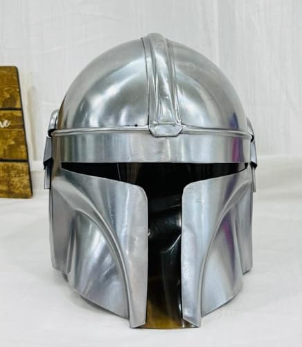 Medieval Mandal Armor Helmet The Black Series Model Adult Halloween Cosplay Costume Accessories Fancy Dress Hunter Helmet Theater Role-Play Armour Helmet Collectible