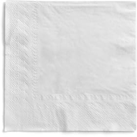 MANK Serviette in WEISS aus 3-lagigem Tissue, 40x40 cm, 1/4 Falz, 100 Stück, elegante Papierservietten für Hochzeit, Party, Gastronomie, Restaurant, Events