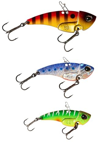 Berkley Power Blade fiskedrag i metall 3-pack – perfekt för fiskbete fiskare som fiskar efter abborre, gädda, zander, knubb, öring och mer – ett finessbete utformat för att ta med bitar, varierade