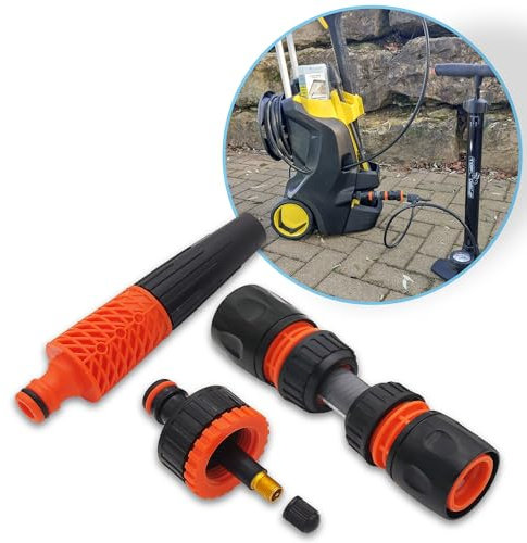 MaJoCompTec® DRYTUBE Adapter zum Entwässern | Frostschutz für Wasserhahn Schlauchtrommel Wasserleitung Hochdruckreiniger | Wohnmobil Garten Zubehör (Entwässerungs-Set Autoventil)