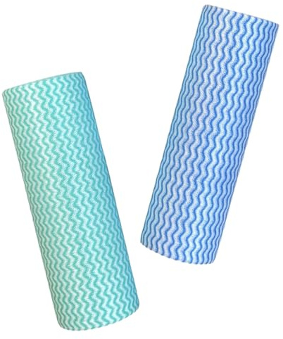 GRIRIW 2rollos Toallas De Limpieza Desechables para Cocina Lavado Seco Húmedo Práctico y Económico