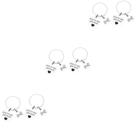 PACKOVE 3 Paar Einzigartige Schlüsselanhänger Schlüsselanhänger Kette Schlüsselanhänger Alphabet Design Schlüsselanhänger Für Freunde