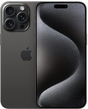 Apple iPhone 15 Pro Max (1 TB) - Black Titanium (Renewed)