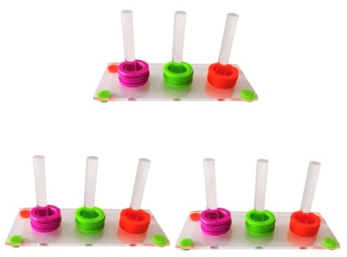 Yardwe 3stücke Parrot Toss Toy Interaktives Spielzeug Für Vögel Fördert Lernen Und Geeignet Für Wellensittiche Nymphensittiche Und Papageien Mit Bunten Ringen Farben Zufällig