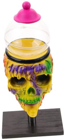FUNOMOCYA Halloween Kaugummiautomat Mit Totenkopfstatue Bonbonspender Für Kinder Garten Deko
