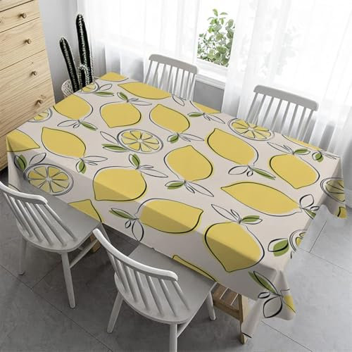 Zitrone Tischdecke Klein Tischdecke 80x80 cm - Gelb Tischdecke Outdoor Abwaschbar Gartentischdecke Eckig Tischdecken Wasserabweisend Fleckschutz für Geburtstag Bierzeltgarnitur(A196)