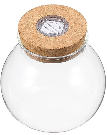 Parliky 2pcs Landscape Bottle Terrarium Led Light Fish Tank Container for Miniature Garden Glass Design for Home Decoration and Fishkeeping