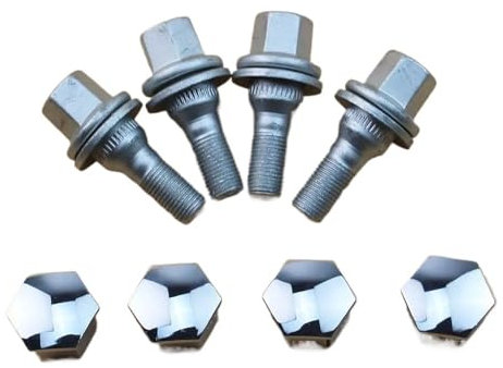 VVBNIN Vis de Roue Jante Compatible avec Peugeot pour 1007 206 207 307 308 406 407 607 Boulons Pneu en Acier Remplacements Accessoires Boulons Maintenir Les Moyeux en Place Boulons en Acier