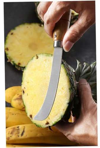 Cabilock 4 Pz strumento di rimozione del gambo parrucchino di frutta coltello taglia ananas strumento per la rimozione degli occhi di ananas sbucciatore di ananas pela frutta Bambù