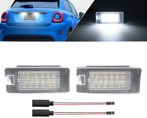 njssjd LED-Kennzeichenbeleuchtung, kompatibel mit Fi.at 500e, 2020+ Fi.at 500X mit Original-LED-Kennzeichenbeleuchtung, nur 2022+ Alfa Ro.meo Tonale Xenon, weiß, Kennzeichenbeleuchtung