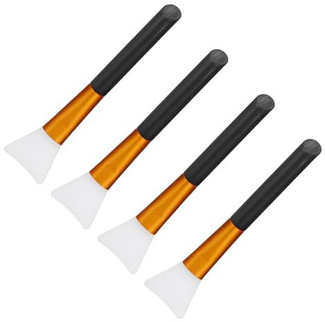 sourcing map Silicone Epoxy Brushes Black Applicator DIY Brush for Making Epoxy Tumbler, Pack of 4