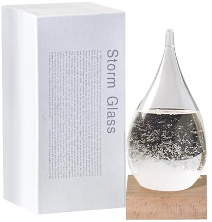 Storm Glass, sfera di cristallo a forma di goccia d'acqua, previsioni del tempo, regali di Natale unici, decorazione creativa per ufficio e casa