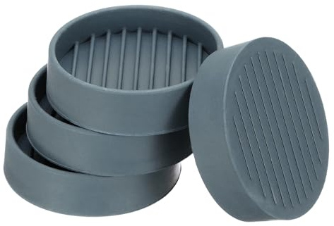 PATIKIL 2.3 Inch Rubber Furniture Pads, 4 Pack Non-Slip Furniture Coasters Round Anti Skid Caster Cups Furniture Feet Cup Floor Protectors for Bed Couch Stoppers, Gray