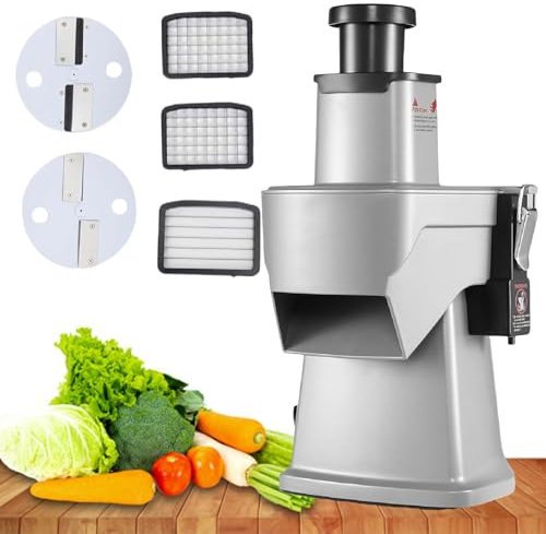 JSTDDP Hachoir à dés de légumes Commercial, Robot culinaire, Coupe-Pommes de Terre Automatique et déchiqueteuse d'oignons avec Lames en Acier Inoxydable, 110V (220v)