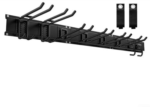 SMZhomeone Garage Tool Organizer Space Saving Wall Mount Tool Organizer With Hooks For Gardens And Sheds