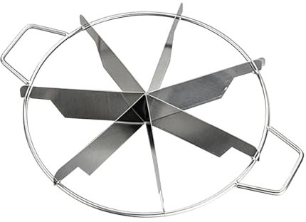 Cake Portion Cutter, Stainless Steel Pie Cutter with Handle, Circular Cake Separator for Parties, Equal Portion Marker for Cheesecake, Multifunctional Cake Slicer