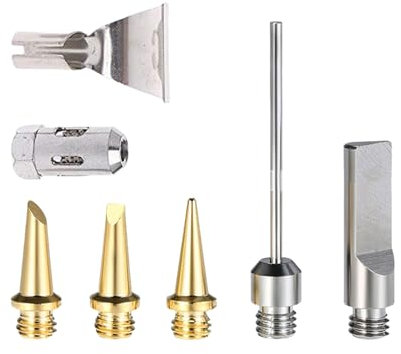 7 Piece Butanes Soldering Iron Tips Set Portable Design for Outdoor Welding Torch Pen Tools Replacement