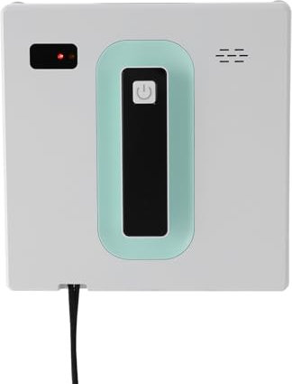 Caskunbsy - Robot de lavado de cristal, aspirador automático de cristal, chorro de atomización doble ultrasónico robot limpiador de ventanas, máquina de limpieza de cristales (blanco + verde claro)