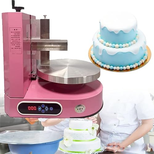 Cake Spreading Machine, Electric cake frosting machine, 4-12 inch Adjustable Cake Smoother Polishers, Cake Stand Aluminum Alloy, Rotating Cake Turntable Decorating Icing Smoother for Baking,