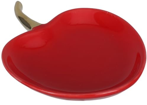 TOVINANNA Piatto di ceramica dei monili a forma di cuore del supporto del gingillo piatto decorativo per collana di profumo orecchini gioielli titolare gingillo piatto vanità vassoio