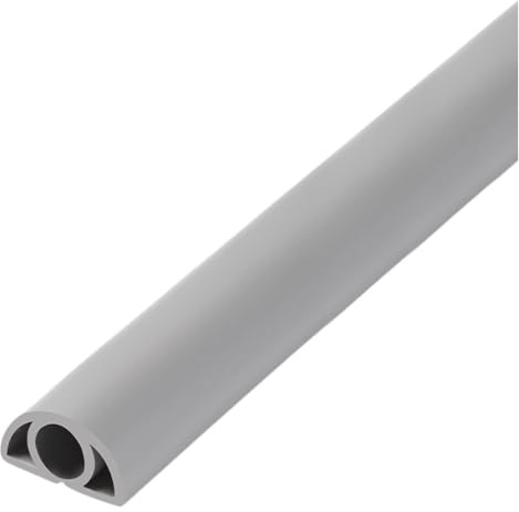 Canaleta Cables Suelo, Pasacables Suelo, Organizador de Cables ignífugo de 3 m, fácil de Instalar y cortable con Adhesivo, Ideal for Exteriores e instalaciones industriales.