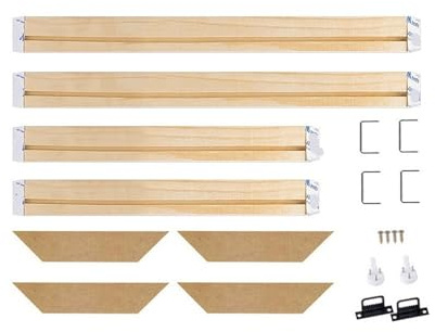 Gör-det-själv-trä rampaket, DIY träram for foto och dukramar for oljemålning i flera storlekar(30.5x60cm)