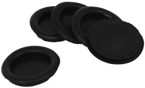 ROWORKX 35mm Rubber Blanking Grommets, 5Pcs Black Round Rubber Hole Plugs & Cable Protectors for Wiring, Automotive, Marine, Plumbing & Electrical Applications | Round Rubber Design, Protects Cables and Wires, For Automotive, Marine, Plumbing and Electrical Applications