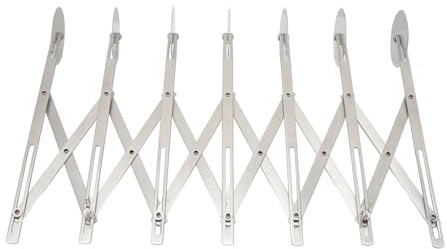 Rotella tagliapasta a 7 ruote, tagliaimpasto regolabile in larghezza in acciaio inox per pizza, tagliatelle, lasagne, biscotti; taglierina multifunzione a più ruote con meccanismo