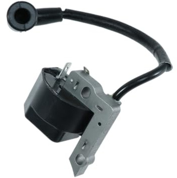 FESTFENDS Bobina Negro Encendido para Módulo, Motor de Cortacésped | Pvc, Incluye Bujía, Convierte bajo Voltaje en Alto Voltaje, Instalación Sencilla para Motor