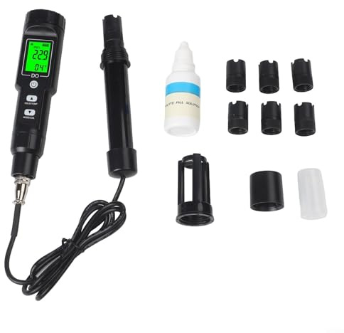 Misuratore di ossigeno disciolto per piscine, acquari, acqua di mare, idroponica, birra e vino, tester portatile DO con compensazione automatica